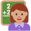 Woman Teacher Medium Skin Tone Element from Twemoji Emoji Set