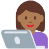 Woman Technologist Medium Dark Skin Tone Element from Twemoji Emoji Set