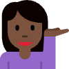 Woman Tipping Hand Dark Skin Tone Element from Twemoji Emoji Set