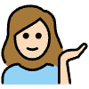Woman Tipping Hand Light Skin Tone Element from OpenMoji Emoji Set