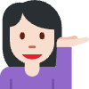 Woman Tipping Hand Light Skin Tone Element from Twemoji Emoji Set