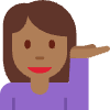 Woman Tipping Hand Medium Dark Skin Tone Element from Twemoji Emoji Set
