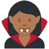 Woman Vampire Medium Dark Skin Tone Element from Twemoji Emoji Set