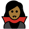 Woman Vampire Medium Dark Skin Tone Element from OpenMoji Emoji Set