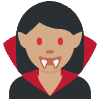 Woman Vampire Medium Skin Tone Element from Twemoji Emoji Set