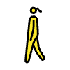 Woman Walking Element from OpenMoji Emoji Set