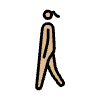 Woman Walking Medium Light Skin Tone Element from OpenMoji Emoji Set