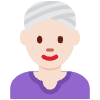 Woman Wearing Turban Light Skin Tone Element from Twemoji Emoji Set