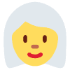 Woman White Hair Element from Twemoji Emoji Set