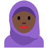 Woman With Headscarf Dark Skin Tone Element from Twemoji Emoji Set