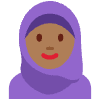 Woman With Headscarf Medium Dark Skin Tone Element from Twemoji Emoji Set