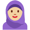 Woman With Headscarf Medium Light Skin Tone Element from Twemoji Emoji Set