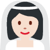 Woman With Veil Light Skin Tone Emoji from Twemoji Set | Free Download as SVG Vector and Transparent PNG | Streamline emojis