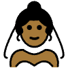 Woman With Veil Medium Dark Skin Tone Element from OpenMoji Emoji Set