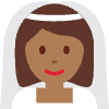 Woman With Veil Medium Dark Skin Tone Emoji from Twemoji Set | Free Download as SVG Vector and Transparent PNG | Streamline emojis