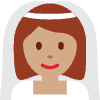 Woman With Veil Medium Skin Tone Emoji from Twemoji Set | Free Download as SVG Vector and Transparent PNG | Streamline emojis