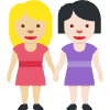 Women Holding Hands Medium Light Skin Tone Light Skin Tone Element from Twemoji Emoji Set