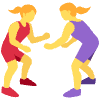 Women Wrestling Element from Twemoji Emoji Set