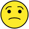 Worried Face Element from OpenMoji Emoji Set