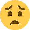 Worried Face Element from Twemoji Emoji Set
