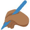Writing Hand Medium Dark Skin Tone Element from Twemoji Emoji Set