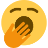 Yawning Face Element from Twemoji Emoji Set