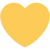 Yellow Heart Element from Twemoji Emoji Set