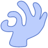 Shape Abstract Hand Zombie Okay Element from Organic Shapes Set