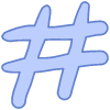 Shape Hashtag Waffle Element from Organic Shapes Set