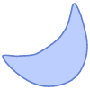 Shape Moon Element from Organic Shapes Set