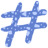 Shape Hashtag Waffle Element from Organic Shapes Set