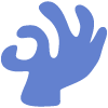 Shape Abstract Hand Zombie Okay Element from Organic Shapes Set