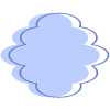 Abstract Cloud Vertical Element from Geometric shapes Set