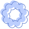 Abstract Donut Element from Geometric shapes Set