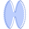 Abstract Pastry Bow Element from Geometric shapes Set