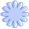 Flower Marigold Nature Element from Geometric shapes Set