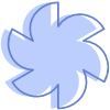 Flower Spin Nature Element from Geometric shapes Set