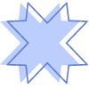 Star Ribbon Cross Element from Geometric shapes Set