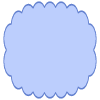 Abstract Cloud Horizontal Element from Geometric shapes Set