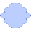 Abstract Cloud Vertical Element from Geometric shapes Set