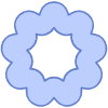 Abstract Donut Element from Geometric shapes Set