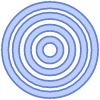 Circle Point Target Element from Geometric shapes Set