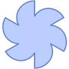 Flower Spin Nature Element from Geometric shapes Set