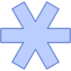 Star Password Element from Geometric shapes Set