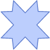 Star Ribbon Cross Element from Geometric shapes Set