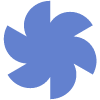 Flower Spin Nature Element from Geometric shapes Set