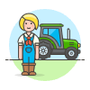 Farmer Tractor 2 Illustration from UX Colors Set