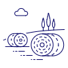 Farming Hay Illustration from UX Line Set