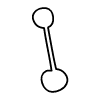 Line Bullet Two Way Bold Non Filled Element from Variable Scribbles Set