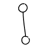 Line Bullet Two Way Non Filled Element from Variable Scribbles Set
